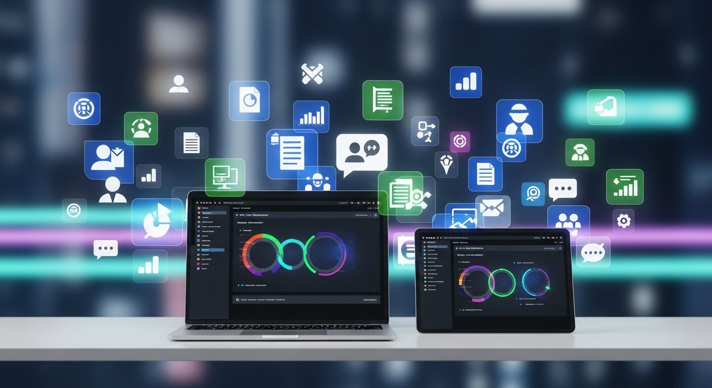 Effective use of text expanders with productivity and document icons.