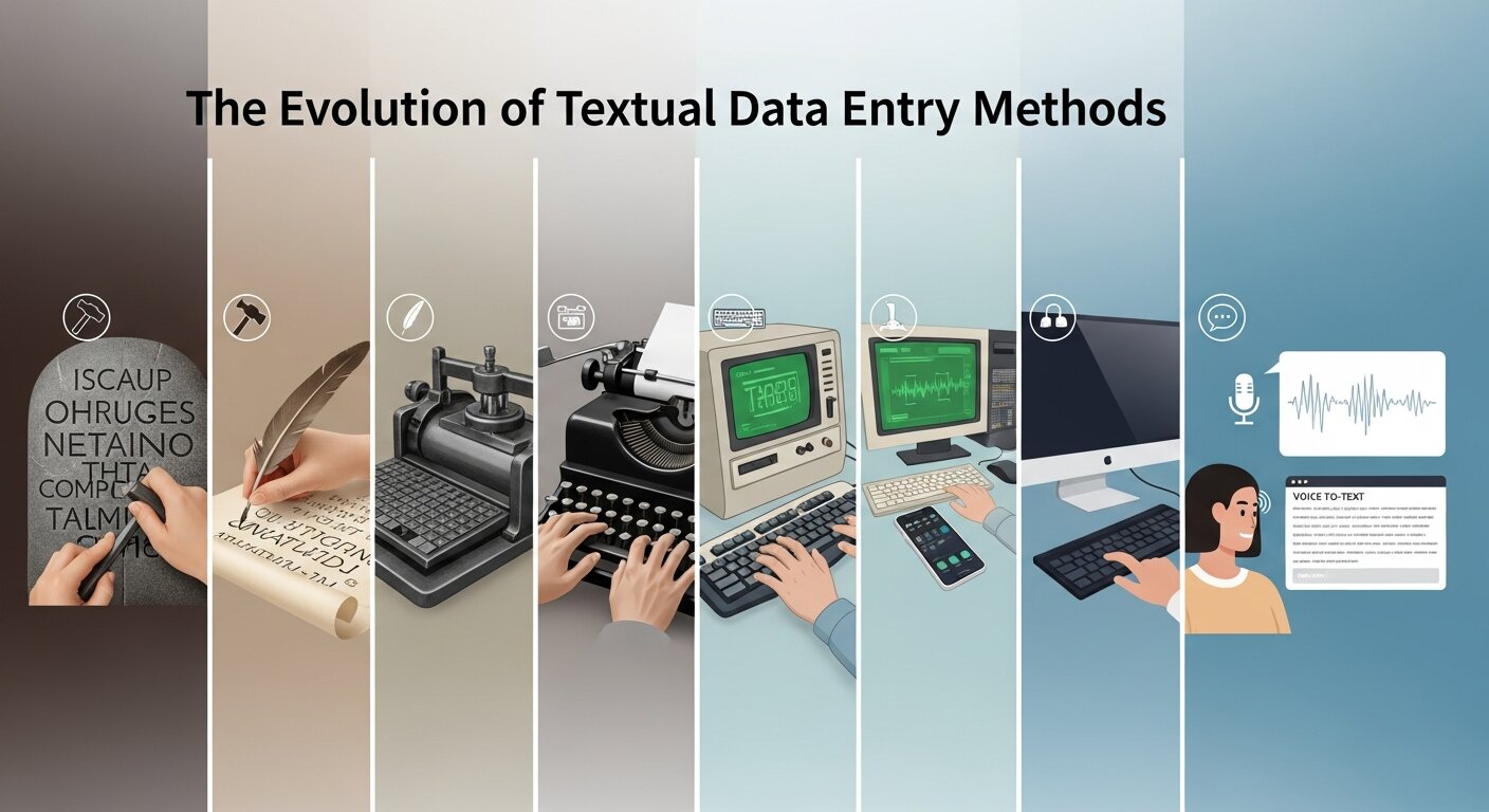 The Evolution of Textual Data Entry Methods