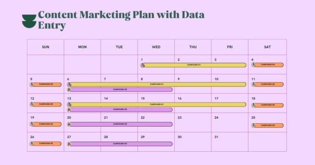 Content Marketing Plan with Data Entry