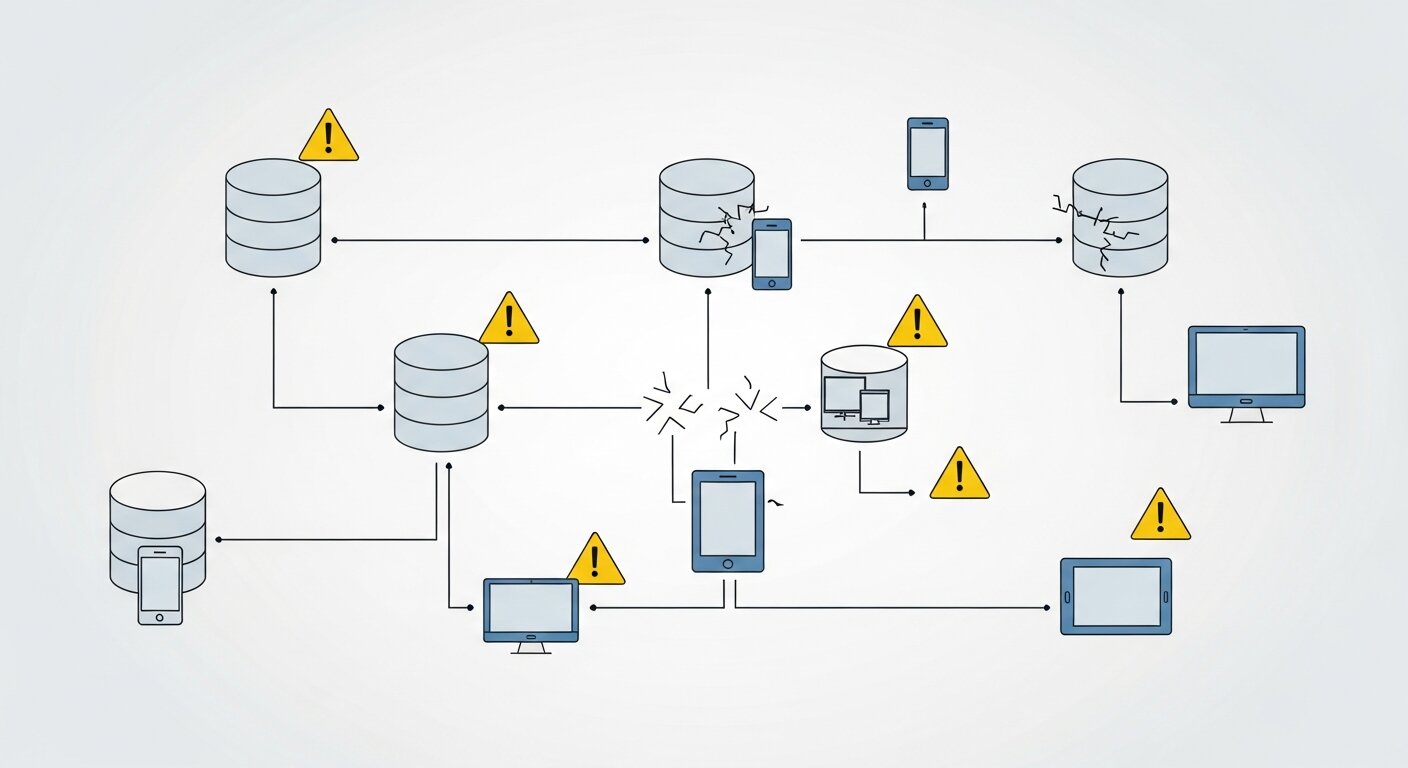 Challenges in real-time data synchronization.