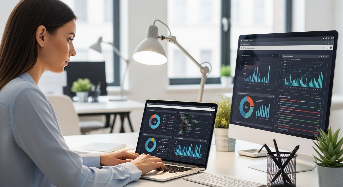 Professional using CRM automation to reduce manual work.