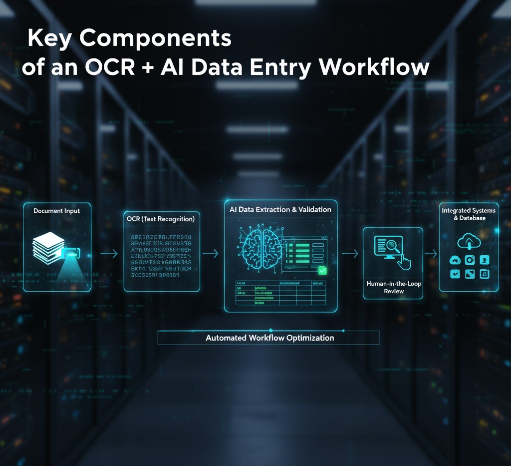 Key Components of an OCR + AI Data Entry Workflow